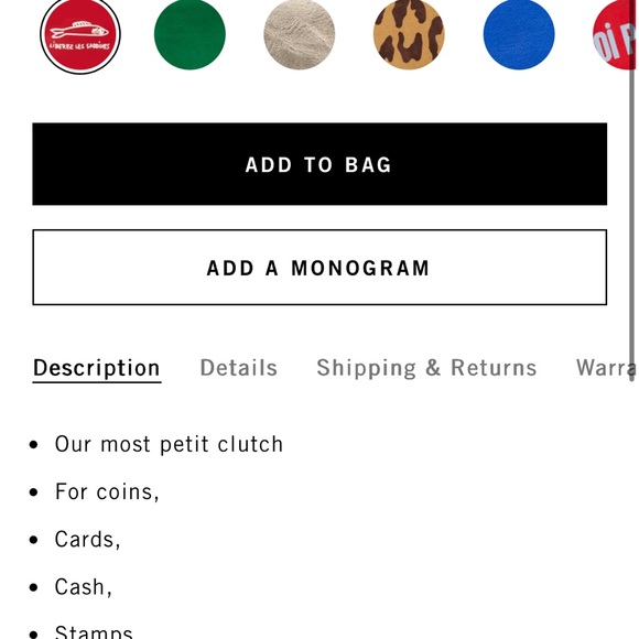 Clare V Red 'Liberez Les Sardines' coin clutch NWT - Picture 5 of 9